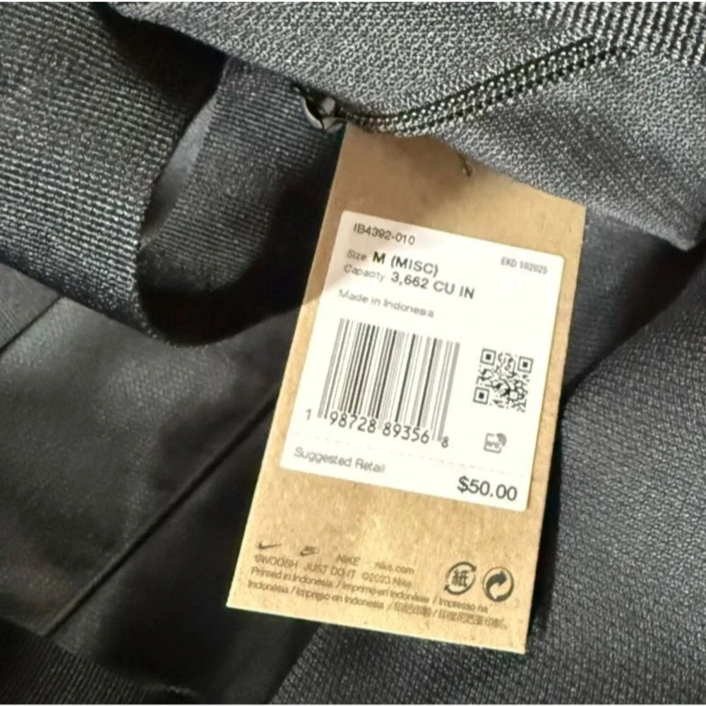 Nike Brasilia Training Duffel Bag Medium 60L Black IB4392 Workout Training Gym